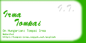 irma tompai business card